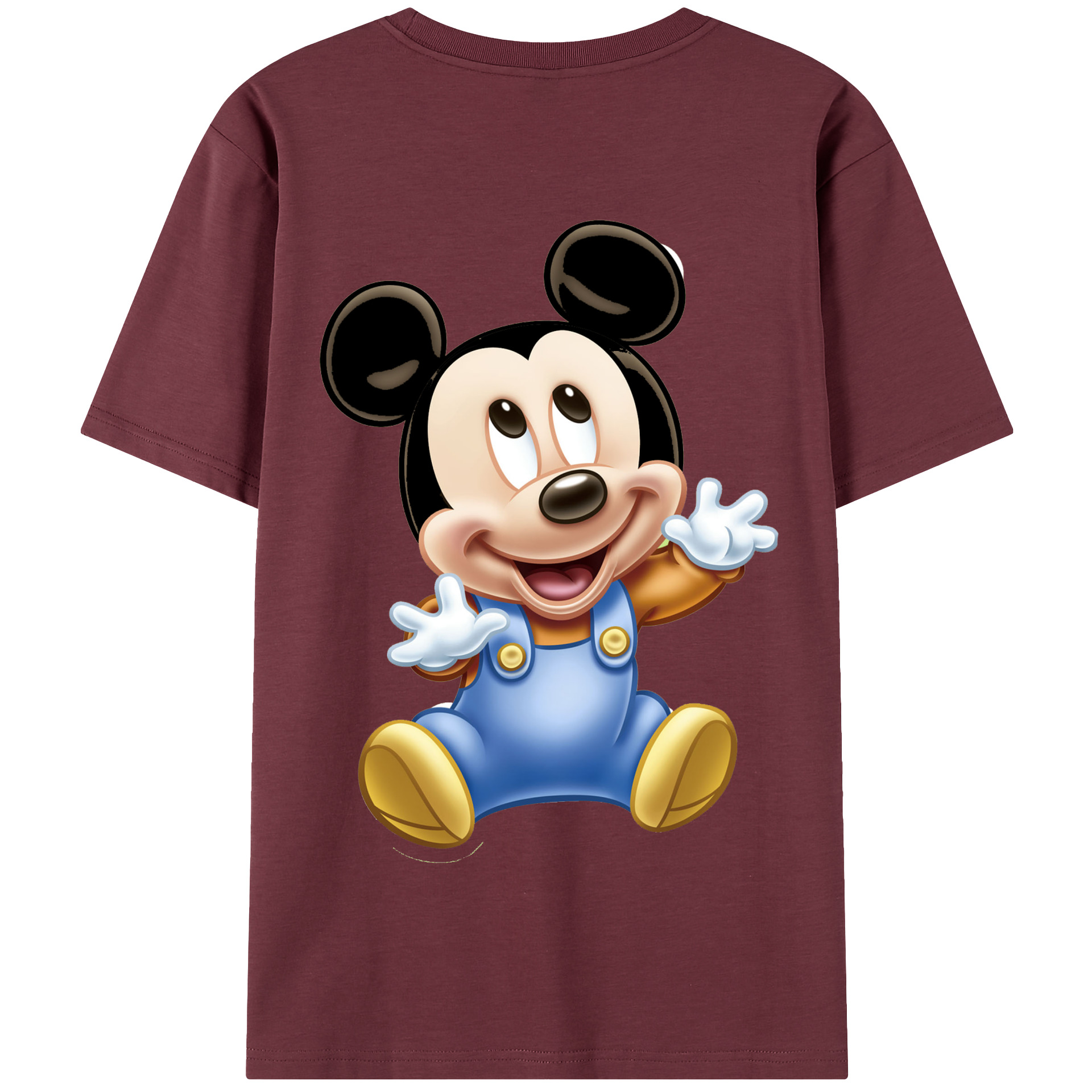 （画像用） ミッキーマウス Mickey Mouse 綿100％半袖Tシャツ（背面プリント）